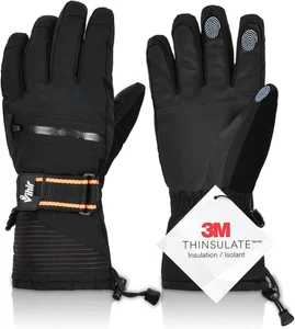 Guanti Da Sci, Guanti Da Snowboard Impermeabili Touchscreen 3M Thinsulate, Guant - Foto 1 di 12