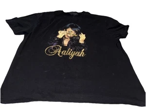 Aaliyah T Shirt Black Graphic Tee Image Tribute Sz 3X Mens - Picture 1 of 4