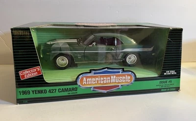 RARE 1969 YENKO 427 CAMARO GREEN ISSUE #5 AMERICAN MUSCLE 1:18 SCALE 1 OF 3000 - Image 1 of 4