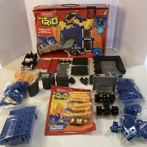 Fisher Price Building Blocks TRIO BATCAVE Batman Batmobile Complete Set - Picture 1 of 10
