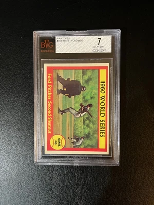 1961 TOPPS BASEBALL WHITEY FORD WORLD SERIES # 311 * BVG 7 * - Image 1 of 2