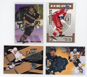 PIT Penguins Lot (4) – Crosby /2999, Lemieux 95 Flair, Malkin, Jagr Prospect - Picture 1 of 1