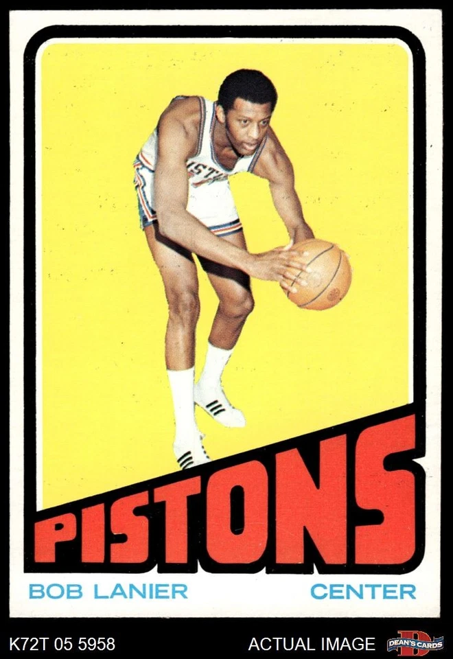 1972 Topps #80 Bob Lanier Pistons HOF St. Bonaventure 7.5 - NM+ - Image 1 of 1