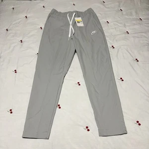 Nike Club Woven Tapered Leg Pants Standard Fit Grey Mens Size SMALL DX0623 077 - Picture 1 of 11