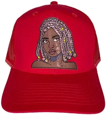 MV Trucker Sombrero NIÑA CON TRENZAS ROSAS - Gorra Algodón Ajustable Foto 1 de 4