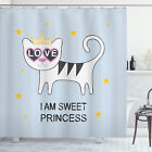Ich bin eine Prinzessin Duschvorhang Katzen-Herz-Liebe