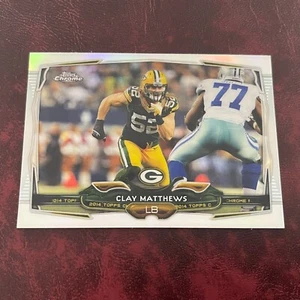 2014 Topps Chrome Set CLAY MATTHEWS RIFRATTORE PARALLELO #10 GREEN BAY PACKERS - Foto 1 di 1