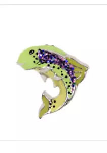 Origami Owl Charm (new) GLITTER RAINBOW TROUT - Picture 1 of 1