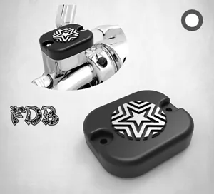 Fit H-D 2005-2007 TOURING Moving Star Contrast Cut Front Master Cylinder Cover - Imagen 1 de 8