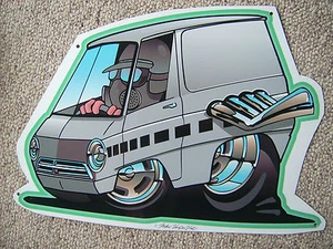 '64 - '70 Dodge A100 Van Blechschild in grau - Bild 1 von 1