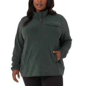 32 Degrees Women Plus 3X Woodland Gray Fleece Pullover Jacket Sweatshirt NWT - Picture 1 of 4
