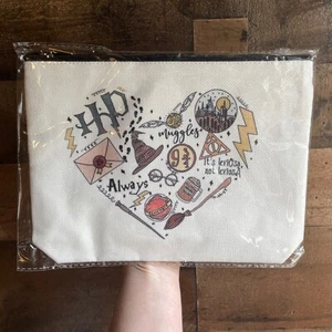 Borsa con cerniera Harry Potter trucco da viaggio matita custodia cosmetica regalo sempre NUOVA - Foto 1 di 4