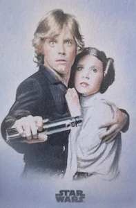 Star Wars ANH 1977 Luke und Leia Kunstdruck 11 x 17 Hochglanz 11 MIL Foto Stock - Bild 1 von 2
