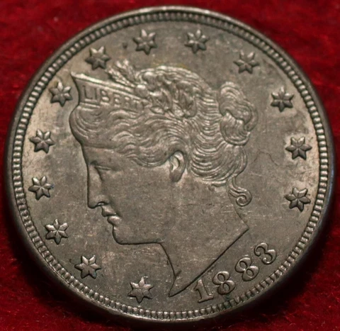 1883  Liberty  Nickel - AU - minted  in  Philadelphia Cover