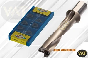 10 x WCMT06T308-SF ER600 + D = 30xD5 trapano completo/trapano a piastre reversibili NUOVO - Foto 1 di 1