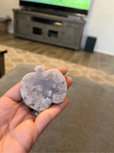 Blume Achat Apfel Schnitzerei schöner Edelstein Kristall - Bild 1 von 4