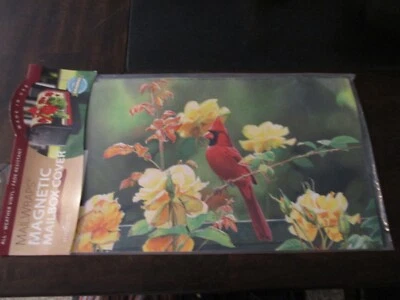 Studio M Rose Garden Cardinal Magnetic Mailbox Cover, NEW - Image 1 of 2