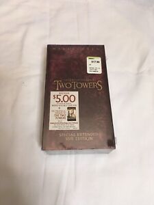 Lord of the Rings: The Two Towers Special Extended Edition VHS Widescreen SEALED