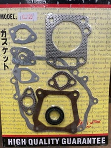 HONDA GX120 REPLACEMENT FULL COMPLETE ENGINE GASKET SET WITH OIL SEAL - Picture 1 of 3