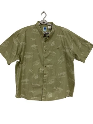 Hook & Tackle SZ 2XL Fishing Shirt Limited Edition Saltwater Fish All Over Print - Image 1 of 4