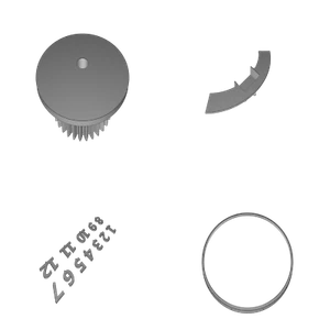 Custom Gear Clock with Black Background, DIY Kit - Foto 1 di 3