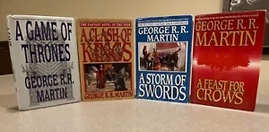 Song of Ice and Fire Hardcover Set 1-4 Lot by George R R Martin (Game of Thrones - Foto 1 di 24