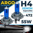 H4 Xenon White 55w Headlight Halogen Bulbs Car 472 Bright High Low Beam Bulb 12v