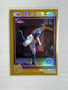 2004 Topps Chrome #197 Matt Clement Gold Refractor Chicago Cubs Card SP - Picture 1 of 2