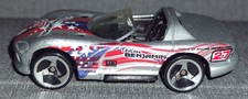 Hot Wheels 1992 Dodge Viper Team Benjamin #27 Silver Patriotic Red/Blue (D7)