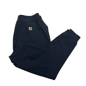 Pantalone Jogger Carhartt Donna XL Elasticizzato Blu Navy Nuovo - Foto 1 di 10