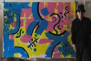 Mark Little, Authentic, original,Painting, 81” X 62” Acrylic, Abstract, POP Art - Picture 1 of 10