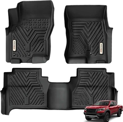 TPE Floor Mats for 2008–2021 Nissan Frontier Crew Cab – All-Weather Liners - Imagem 1 de 4
