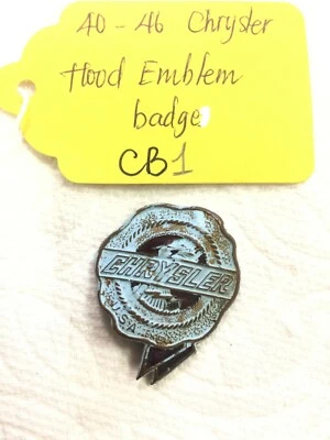 Insignia emblema Chrysler Hood original usada para camión Chevy 1946-48 #CB1 Foto 1 de 2