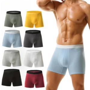 Calzoncillos boxer de algodón para hombre ropa interior clásica calzoncillos cómodos calzoncillos boxer de regalo M-5XL - Imagen 1 de 28