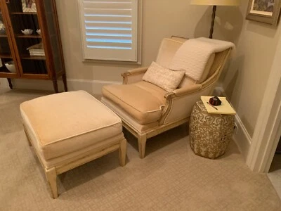 Neoclassical Mohair Accent Chair - Image 1 of 4