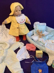 Estate Lot: Pleasant Company American Girl Doll Bitty Baby Rainy Day Bed Dress + - Picture 1 of 24