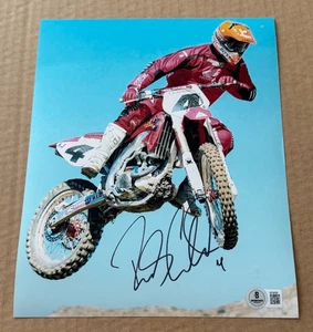 RICKY CARMICHAEL SIGNED 8X10 MOTORCROSS PHOTO BECKETT BAS #3 - Picture 1 of 1