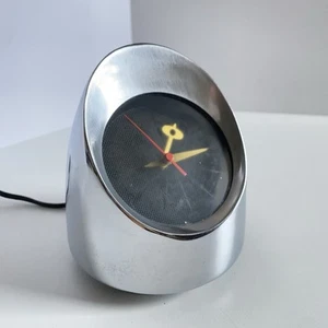 Works! Vintage Jefferson 500 Mid Century Modern Chrome Electric Desk Clock - Picture 1 of 8