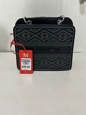 Montana West Embroidered Aztec Tote Bag Black NWT Sold Out Online - Image 1 of 4