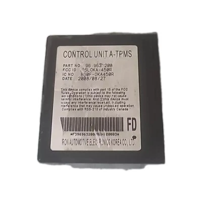  96963200 08-11 CHEVROLET AVEO TPMS TIRE PRESSURE INDICATOR CONTROL MODULE OEM  - Image 1 of 3