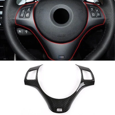 For BMW 1 Series E81 2007-2011 Carbon Fiber Steering Wheel Moulding Cover Trim - Image 1 of 4