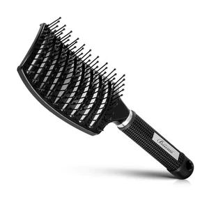 Hair Brush, Professional Curved Vented Brush for Faster Blow Drying black  - Picture 1 of 7