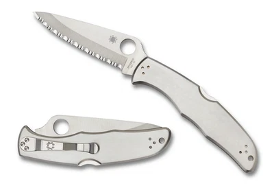 Cuchillos Spyderco Endura 4 Lockback Acero Inoxidable Dentado VG10 Hoja C10S Cuchillo Foto 1 de 4