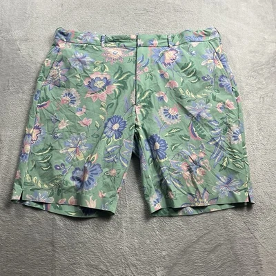 Polo Ralph Lauren Short Mens 38 Green Blue Floral Lined Stretch Golf Casual - Image 1 of 4