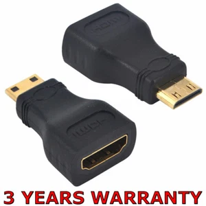 Mini HDMI Male to HDMI Female Plug Adapter Converter Connector for HDTV Monitor - Picture 1 of 12