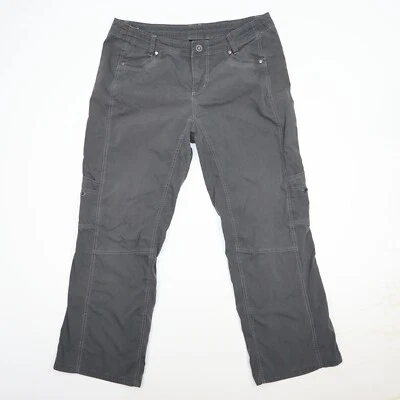 Pantalón de senderismo Kuhl para mujer talla 14 corto caqui pierna recta exterior gris Foto 1 de 4