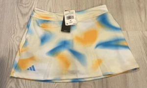 Adidas G Printed Skort 2024 Girls Blue Yellow Allover Print Size M Medium - Picture 1 of 5