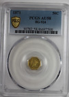 1871 California Fractional Gold Half Dollar : Pcgs Au58 Bg-924