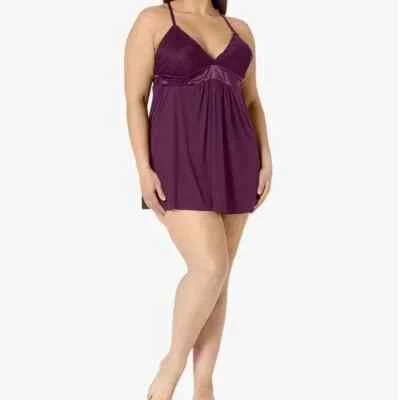 City Chic Mujer Talla Grande Viva Chemise Violeta Oscuro Talla XXL (24) Foto 1 de 4