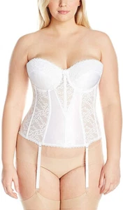 NWD Va Bien Women's Plus Size Lace Hourglass Bustier White 36DD - Picture 1 of 5